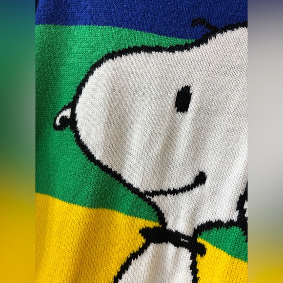 Peanuts Snoppy Colorful Striped Sweater - Picture 4 of 7